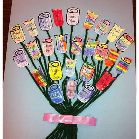 Kindergarten Spiritual Bouquet Spiritual Bouquet Catholic, Spiritual Bouquet, Bouquet Mothers Day, Mothers Day Crafts Preschool, Religion Activities, Catholic Schools Week, Kindness Projects, Teaching Crafts, Catholic Education