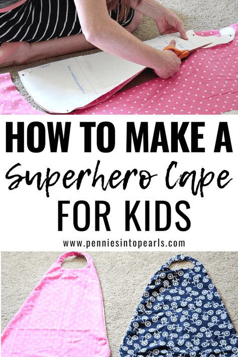 Kids Cape Pattern, Superhero Cape Pattern, Diy Superhero Cape, Superhero Capes For Kids, Diy Superhero Costume, Super Hero Capes, Toddler Cape, Super Hero Capes For Kids, Cape Tutorial