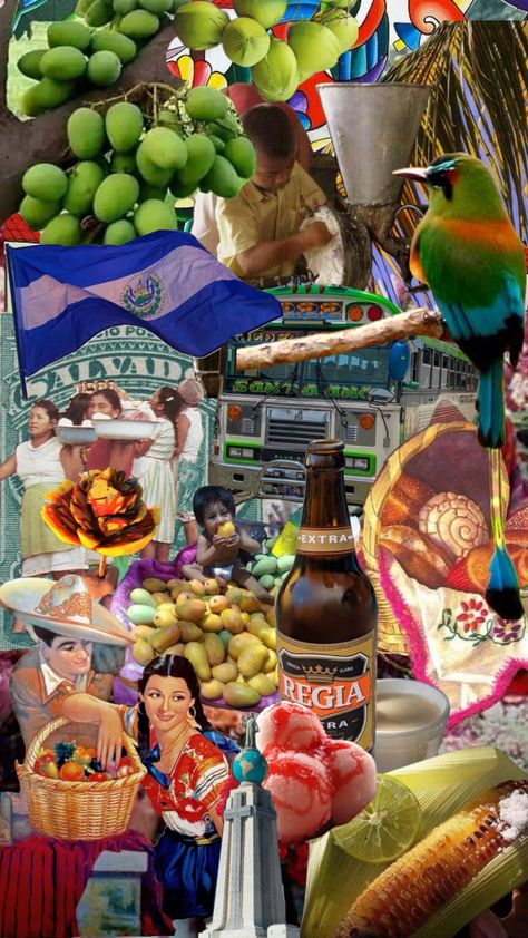 #elsalvador #culture Latino Aesthetic, El Salvador Art, El Salvador Culture, Latina Culture, El Salvador Travel, Food Collage, 3d Wallpaper Cute, Mexican Culture Art, Hispanic Culture