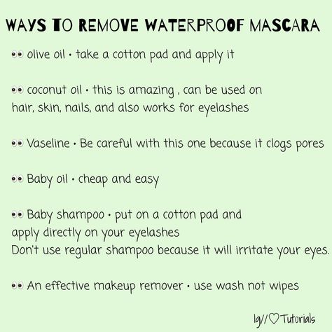 How to remove waterproof mascara How To Get Off Waterproof Mascara, How To Take Off Waterproof Mascara, How To Get Waterproof Mascara Off, How To Remove Mascara, How To Remove Waterproof Mascara, Face Remedies, Waterproof Mascara Remover, Mascara Remover, Eyeliner Tips