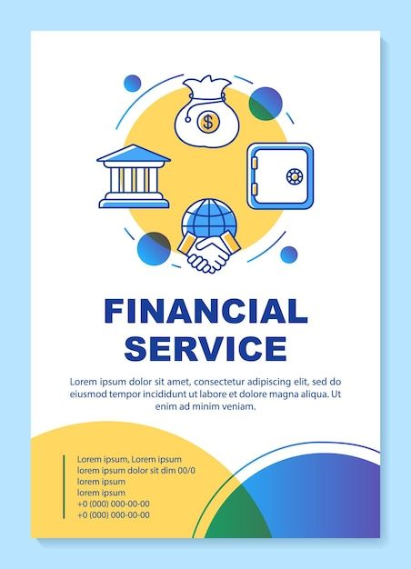 Vector financial service poster template... | Premium Vector #Freepik #vector #cover-layout #a4-cover #catalog-cover #magazine-catalogue Service Poster, Advertising Flyers, Banking Industry, Page Layouts, Poster Template, Banking, Premium Vector, Accounting, Print Design