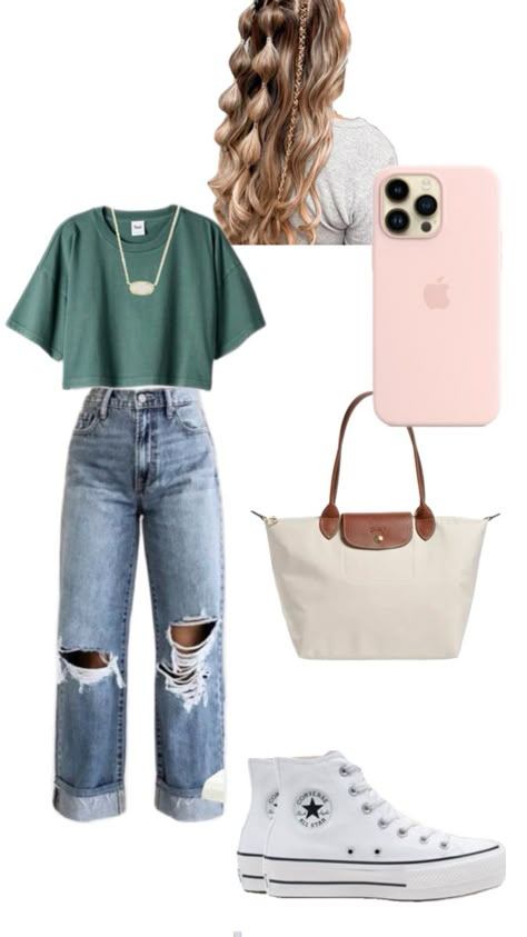 Cute But Appropriate Outfits, Cute School Appropriate Outfits Summer, Cute 2025 Outfits, Inspo Clothes Outfit, Outfits For Tuesday School, Cute Outfits To Wear With White Converse, Winter Fits Inspo Aesthetic, Cute Outfits California, High School Outfits Jeans