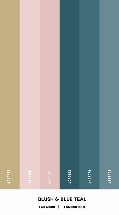 Rose And Teal Bedroom, Decorating Colour Schemes, Dusky Pink And Blue Bedroom, Teal Green Pink Color Schemes, Dusty Blue And Pink Bedroom, Light Blue Color Combinations Bedrooms, Dusky Pink And Teal Bedroom, Blush Pink And Teal Bedroom, Teal Blush Bedroom