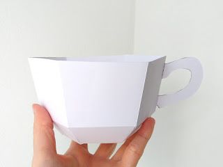 Teacup Template, 3d Papercraft Templates, Paper Teacup, Tea Cups Diy, Teacher Wallpaper, Paper Tea Cups, Gold Washi Tape, Old Greeting Cards, Kids Workshop