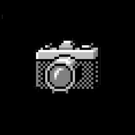 Camera Widget Icon Black, Camera Pixel Icon, App Icons Pixel Art, Pixel Icons Aesthetic, Pixel Phone Icon, Pixel Icons For Apps, Camera Pixel Art, Black Camera Icon, Black Pixel Art