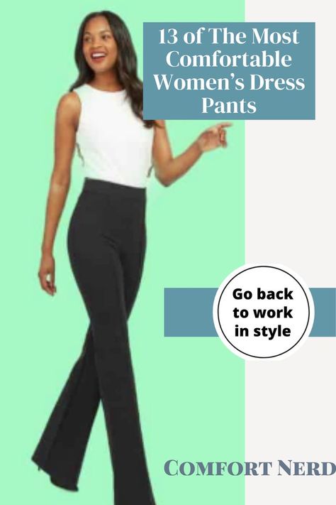 We have gathered together a list of some of the most popular and comfy pants that have become classic business dress pant that will work well for most women. Slack Pattern, Women's Slacks, Tall Women Dresses, Comfortable Dress Pants, Best Work Pants, Women's Dress Pants, Business Dress Women, Dress Yoga Pants, Pants For Work