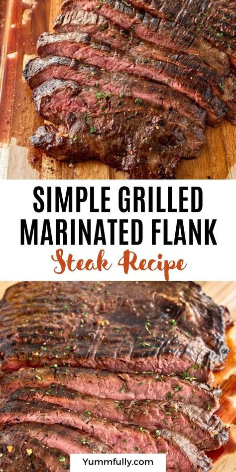 This easy marinade will make your grilled flank steak extra flavorful. It’s sweet, salty, and tangy, infusing your steak with great umami flavor. The longer you marinate it, the best it tastes! Make your next barbecue the talk of the town with the best Grilled Flank Steak Recipe! Grilled Marinated Flank Steak, Gluten Free Flank Steak Recipes, Best Grilled Flank Steak Recipes, Marinated Grilled Flank Steak Recipes, Steak On Grill Recipes, Best Marinade For Flank Steak, Easy Grilled Steak Recipes, How To Grill Flank Steak, Marinated Grilled Steak Recipes