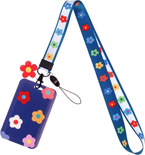 Id Lanyard Aesthetic, Cute Lanyard, Id Lanyard Design Ideas, Cute Id Lanyard, Id Lace Lanyard Design Beads, Iphone Lanyard, Butterfly Lanyard Cute, Cute Lanyards, Card Holder Case