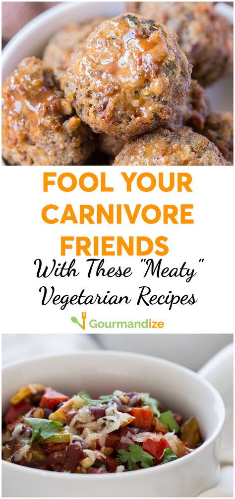 Get ready for the ultimate veggie experience that not even the biggest meat fans can refuse! Meaty Vegetarian Recipes, Vegetarian Recipes For Meat Eaters, Meat Replacement, Meat Free Recipes, Meatless Dinner, Meat Dinners, Vegetarian Dinners, Vegetarian Cooking, Meat Lovers