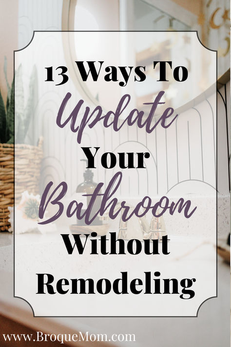 Bring New Life To Your Bathroom Without Remodeling - Update Small Bathroom, Cheap Bathroom Makeover, Basic Bathroom, Small Half Bathroom, Easy Bathroom Updates, Teen Bathrooms, Farmhouse Bathroom Design, Bath Makeover, Diy Bathroom Makeover