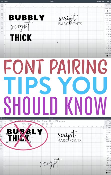 We’re going to give you 5 tips for font pairing that will have you using fonts like a pro in no time. If you begin with these as you create your design in Cricut Design Space (or whatever software you’re using), we’re confident you will end up with a beautiful look. #cricut #cricutexplore #cricutmaker #cricutmade #cricutprojects Cricut Fonts That Go Together, Top Free Fonts, Scrapbook Fonts, Silhouette Fonts, Macrame Feathers, Cricut Tips, Font Combinations, Graphic Design Fonts, Infusible Ink