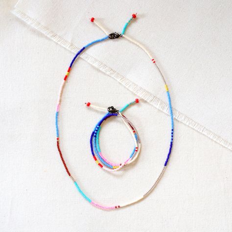 Cheap Casual Jewelry With Colorful Beads, Eyewear Chain, Vintage Sewing Notions, Blue Cobalt, Yellow Turquoise, Textile Jewelry, Color Mix, Seed Bead Necklace, Pink Turquoise