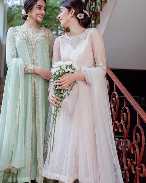 Agha Noor on Instagram: “Crafted in Pastel Pink Net, featuring a blend of crystals, zardosi and dabka accents, paired with pure raw silk trousers to exude versatile…” Agha Noor Dresses, Agha Noor, Desi Wedding Dresses, Embellished Skirt, Pakistani Dresses Casual, Pakistani Bridal Dresses, Bridal Lehenga Choli, Engagement Dresses, Fancy Dress Design