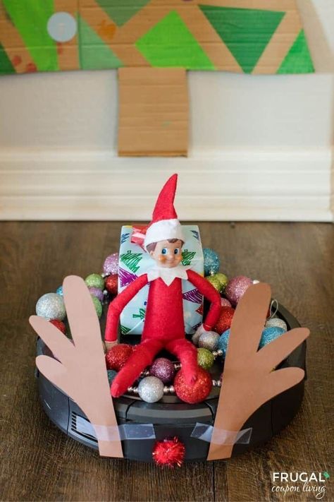 Elf On Roomba, Elf On The Shelf Vacuum, Elf On The Shelf Roomba, Elf On The Shelf Ideas Cricut, Elf On The Shelf Horse Ideas, Pet Reindeer, Elf On The Shelf Printables, Elf 2023, Elf Printables