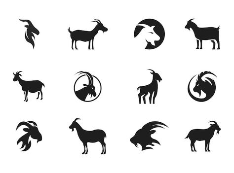 Goat silhouette goat logo goat icon symb... | Premium Vector #Freepik #vector #sheep-silhouette #sheep #lamb-logo #goat-silhouette Goat Icon, Goat Symbol, Lamb Logo, Goat Silhouette, Goat Vector, Goat Illustration, Sheep Silhouette, Goat Logo, Premium Vector