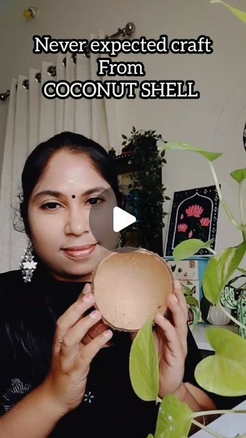 Best From Waste Ideas, Waste Bottle Craft, Coconut Decoration, Shell Artwork, Planting For Kids, Coconut Shell Crafts, Diy Coconut, Homemade Anniversary Gifts, Shell Craft