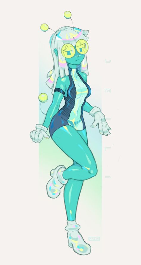 Tall Alien, Alien Oc, Different Drawing Styles, Alien Character, Alien Girl, Cute Alien, Alien Concept Art, 캐릭터 드로잉, Alien Art