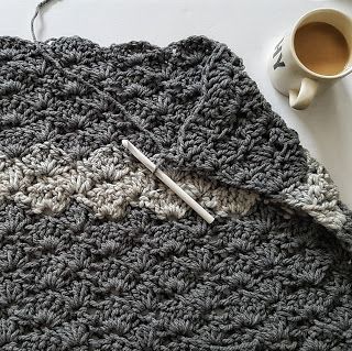 Easy Shades of Grey Blanket | OTH Crochet Nook Gray Afghan Crochet, Grey Afghan Crochet, Gray Crochet Blanket, Grey Crochet Blanket, Crochet Nook, Crochet Blanket Grey, Crochet Baby Clothes Boy, Crochet Hexagon Blanket, Crochet Craft Fair