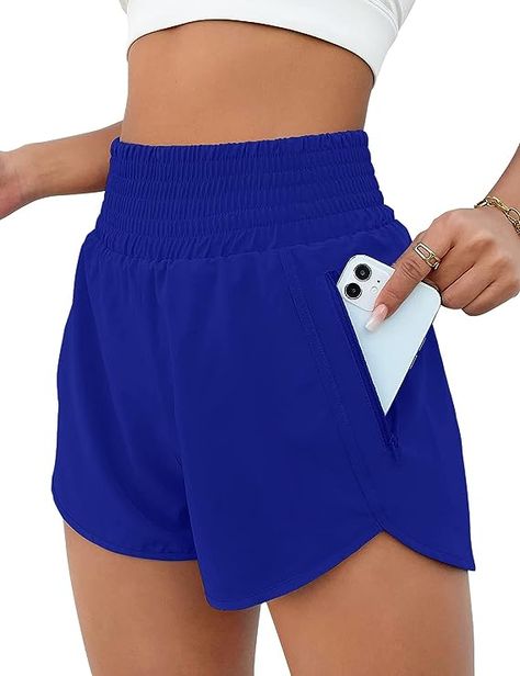 Blue Womens Athletic Shorts. Perfect for Exercise and Summer. Back to School #womensshorts#clothes#exercise#workoutclothes#shorts#backtoschool#workout Women's Sports Shorts, Waist Belt Women, Womens Athletic Shorts, Yoga Short, Yoga Pants With Pockets, Sporty Shorts, Sports Shorts Women, Skirt Shorts, Running Shorts Women