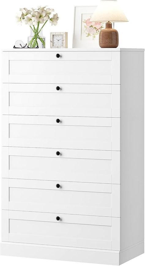 Amazon.com: HOSTACK White 6 Drawer Dresser for Bedroom, 52" Tall Dresser & Chest of Drawers, 29" W Wood Dresser Drawer Chest, Modern Vertical Dresser Storage Cabinet for Living Room, Entryway, Hallway : Home & Kitchen Chest Of Drawers Bedroom Modern, Tall Chest Of Drawers Bedroom, Tall White Dresser, White 6 Drawer Dresser, Vertical Dresser, Cabinet For Living Room, Tall Chest Of Drawers, Chest Of Drawers Bedroom, Dresser For Bedroom