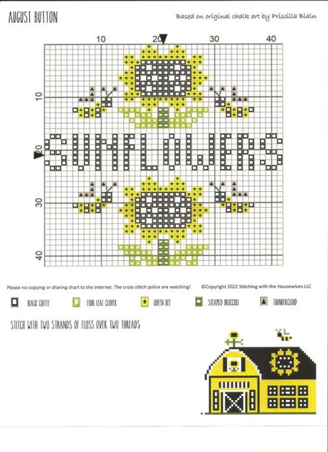 Stitching With The Housewives, 123 Stitch, Cross Stitch Sunflower, Cross Stitch Gallery, Cross Stitch Projects Ideas, Cross Stitch Freebies, Just Cross Stitch, Small Cross Stitch, Cross Stitch Love