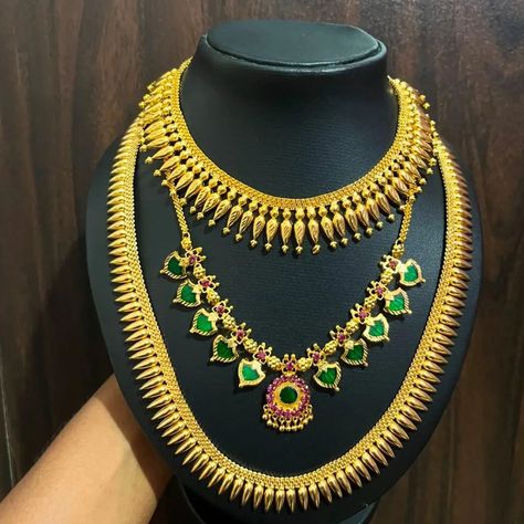 Kerala wedding jewellery Palakka Mala Kerala, Kerala Wedding Jewellery, Palakka Mala, Kerala Jewellery, Gold Initial Ring, Kerala Wedding, Indian Jewelry Sets, Initial Ring, Wedding Jewellery