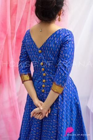 Sambalpuri Dress Design Women, Sambalpuri Dress Design, Back Designs For Kurtis, Sambalpuri Kurti, Back Neck Designs For Kurtis, Sambalpuri Dress, Salwar Ideas, Lengha Dress, Designs For Kurtis