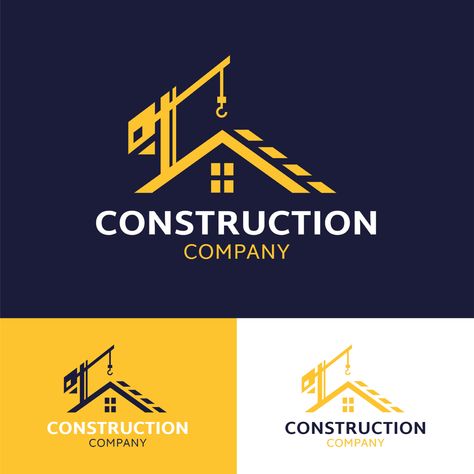 Monocolor House Roof Construction Company Logo Logo Design Construction Company, Construction Logos Ideas, Home Construction Logo, Building Logo Construction, Construction Logo Design Ideas, Logo For Construction Company, Building Company Logo, Logo Design Construction, Paint Ads