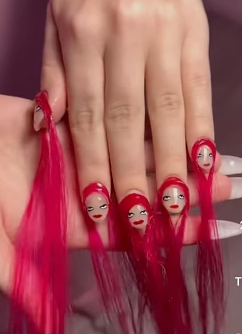 Horrible Nail Designs, Very Ugly Nails, Ugliest Nails Ever, Funny Nails Design Hilarious, Long Ugly Nails, Funny Acrylic Nails, Worst Nails Ever, Ugly Acrylics, Ugly Nails Fail