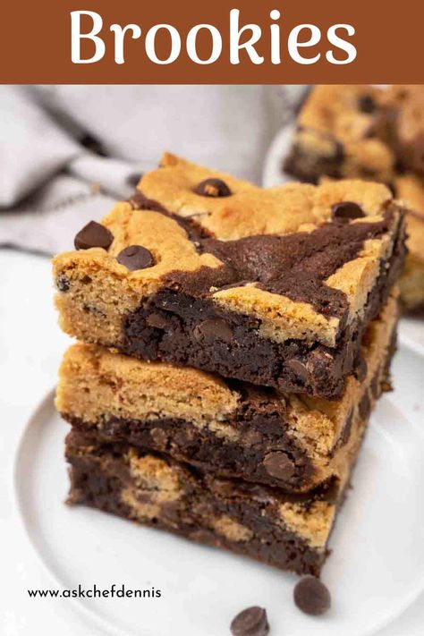 Pioneer Woman Brookies, Brookie Bars Recipe, Easy Brookie Recipe, Brookie Recipes Easy, Brookies Recipe Cookie Brownies, Easy Brookies, Brookies Recipes, Brookie Recipe, Brownie Cookie Recipe