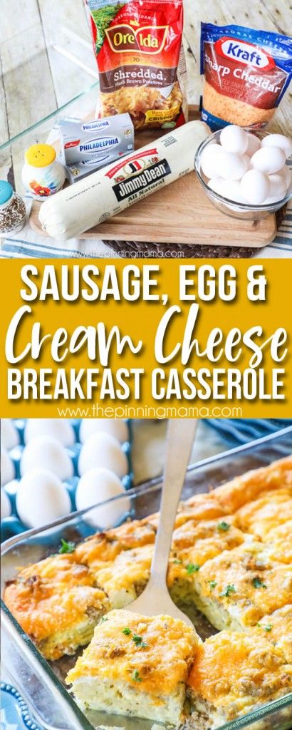 Cream Cheese Breakfast Casserole, The Best Breakfast Casserole, Cream Cheese Breakfast, Best Breakfast Casserole, Cheese Breakfast, Breakfast And Brunch, Breakfast Casserole Easy, The Best Breakfast, Sausage And Egg