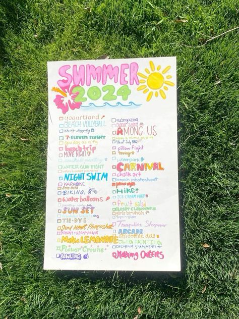 Middle School Friends, Bucket List Ideas Summer, Summer List Ideas, Summer Bucket List For Teens, Kids Summer Bucket List, Summer Bucket List Ideas, Ultimate Summer Bucket List, Teenage Bucket List, Summer Checklist