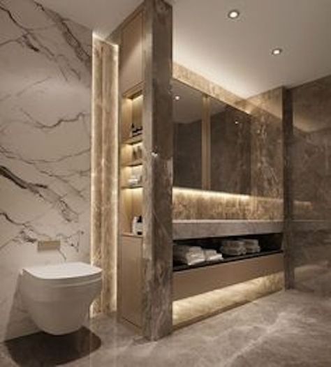 Villa Bathroom Design, Minimal Villa, تصميم دورة مياه, Bathroom Interior Design Modern, Luxury Bathroom Master Baths, Modern Luxury Bathroom, Bilik Air, Luxury Master Bathrooms, تصميم داخلي فاخر