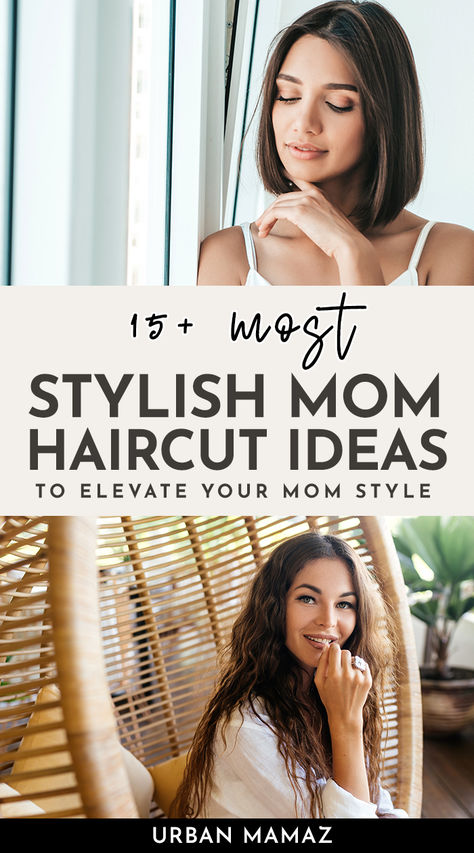 Mom Haircut Mom Haircut Ideas, Non Mom Haircut, Best Haircuts For New Moms, Medium Length Haircut Postpartum, Easy Long Haircuts For Moms, Easy Mum Haircut, Long Haircuts For Moms, Millenial Mom Haircut, Millennial Mom Haircut