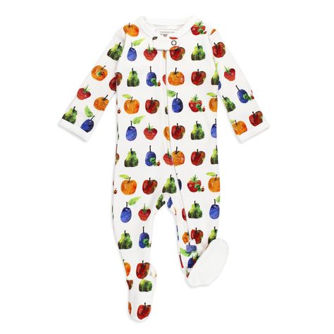 PRICES MAY VARY. GOTS certified, 100% organic cotton Featuring artwork from Eric Carle's The Very Hungry Caterpillar 2-way zipper opens from neck to ankle for easy dressing...and also from ankle to neck for easy diaper changing Fold-over, mitt-sleeves (in Preemie-NB, 0-3m, and 3-6m) for added warmth and protection from self-scratching Chrome/lead/nickel-free zipper and azo-free, non-toxic, eco-friendly dyes Featuring artwork from Eric Carle's The Very Hungry Caterpillar. The L'ovedbaby Organic 2 Baby Gift Guide, Footed Pajamas, Footie Pajama, Very Hungry Caterpillar, Baby Protection, Very Hungry, Organic Baby Clothes, Hungry Caterpillar, Random House