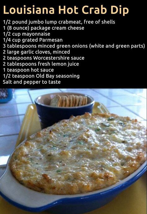 Hot Crab Dip, Crab Dip, Hot Sauces, Dip Recipes Easy, Crab Recipes, Yummy Dips, Party Food Appetizers, Seafood Dishes, Dip Recipes