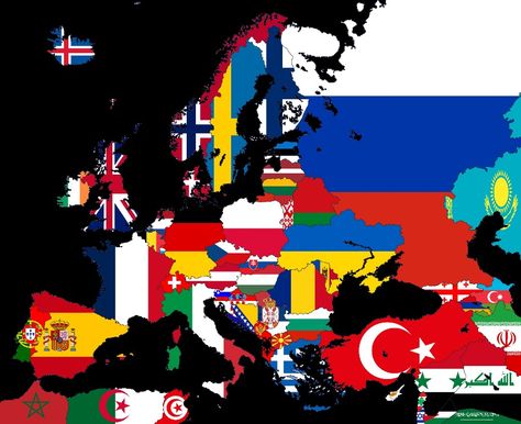 This is the map of Europe with flags on it and cropped! Map Of Europe With Flags, Europe Map With Flags, Map Of Europe, Europe Map, The Map, Country Flags, Flag, Map, Quick Saves