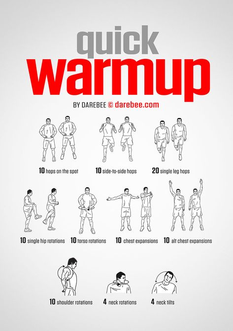 Quick Warmup Workout Darbee Workout, Warmup Workout, Warm Ups Before Workout, Darebee Workout, Dynamic Stretching Exercises, Leg Workouts For Men, Before Bed Workout, Gym For Beginners, Dynamic Warm Up