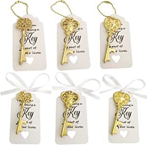 0pcs Skeleton Key Bottle Opener Wedding Party Favor Souvenir Gift with Escort Tag,Key Chains,Ribbon(Gold,3 Styles) Disney Themed Bridal Shower, Affordable Wedding Favours, Tag Cards, Wedding Bottle Opener Favors, Wedding Bottle Opener, Bulk Wedding Favors, Key Bottle Opener, Shower Party Favors, Bridal Shower Party Favors