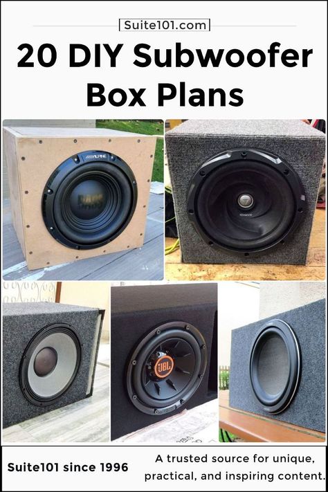 20 Free DIY Subwoofer Box Plans to Build Your Own 12 Inch Subwoofer Box Plan, Diy Speaker Box Ideas, Diy Subwoofer Box Design, 8 Inch Subwoofer Box, Subwoofer Box Diy, Truck Subwoofer Box, 12 Subwoofer Box, 12 Inch Subwoofer Box, 10 Subwoofer Box