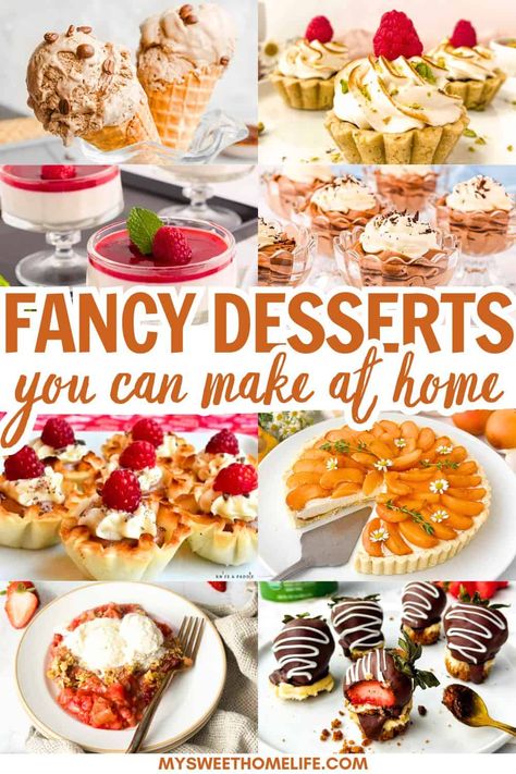 Shareable Desserts Parties, Restaurant Style Desserts, Restaurant Desserts Ideas, Dessert Recipes Birthday, Desserts For Dinner Party, Dessert For Dinner Party, Formal Desserts, Anniversary Dessert Ideas, Fancy Food Recipes