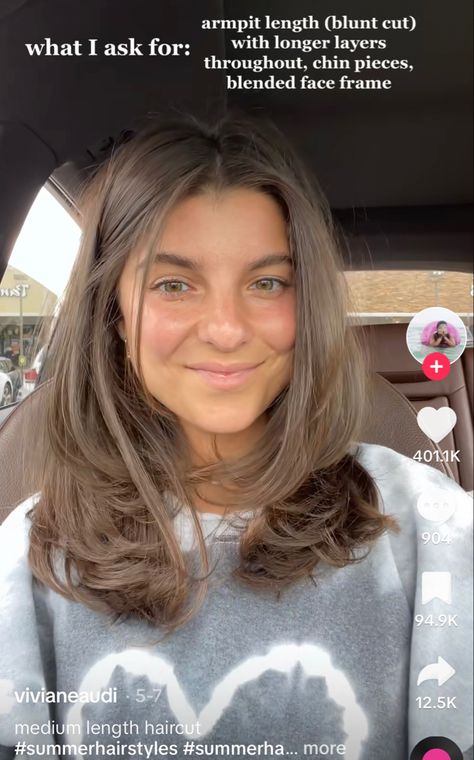 Fall Haircut Ideas, Brown Shorter Hair, Short Layered Haircuts Brunette, Collar Bone Length Hair With Face Framing, Campbell Puckett Hair, Long Curtain Bangs Shoulder Length Hair, Shoulder Length Hair Unstyled, Savannah Guthrie Hair, Haircut Circle Face