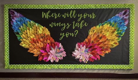 Spread Your Wings And Fly, School Board Decoration, Class Displays, Back 2 School, Classroom Bulletin Boards, School Bulletin Boards, Board Decoration, School Related, After School Program