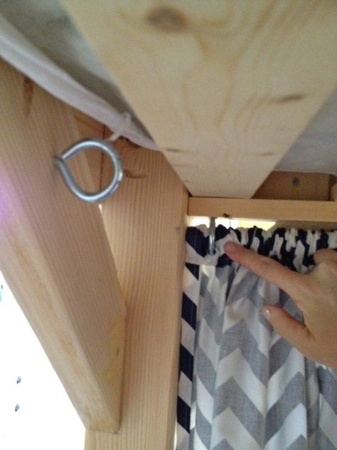 curtains for hideout under clubhouse bed Bunk Bed Curtains, Loft Curtains, Loft Bed Curtains, Bunk Bed Tent, Bed Fort, Murphy Bed Ideas, Ikea 2015, Ikea Kura Bed, Diy Loft Bed