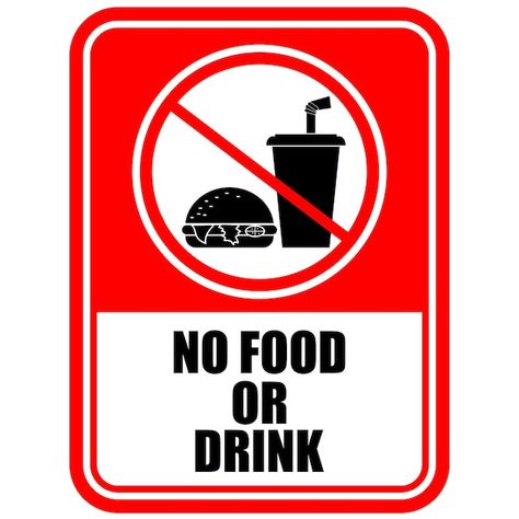 No food or drink sign vector | Premium Vector #Freepik #vector #banned #no-food #prohibition #no No Alcoholic Drinks Sign, No Food Or Drink Sign, No Food Sign, No Food Or Drink, Successful Tips, Food Signs, Drink Labels, Drink Signs, Kitchen Appliance