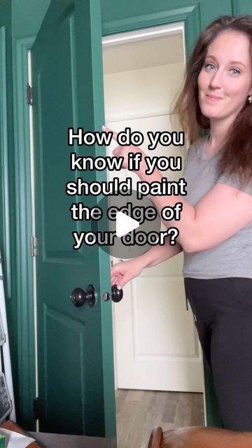 Kayla Crandall | DIY & Design on Instagram: "When the door is open, match the color of the edge with the color of the room it’s facing.

#painthack #painttrick #paint #painting #diy #homedesign #diyprojects" Hallway Makeover, The Door Is Open, Door Color, Painted Doors, Paint Painting, Painting Tips, The Room, The Edge, Diy Design