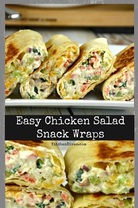 Best Rotisserie Chicken Recipe, Chicken Salad Wrap Recipe, Snack Wraps, Wraps Recipes Easy, Snack Easy, Chicken Salad Wrap, Snack Wrap, Easy Chicken Salad, Chicken Wrap Recipes