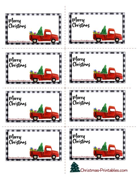 Free Printable Red Truck Christmas Gift Tags, Merry Christmas Labels Free Printable, Christmas Labels Diy Tags Ideas, Free Name Tags Printables, Christmas Labels Printables Free, Christmas Tags Printable Free Templates, Free Printable Christmas Labels, Printable Christmas Labels, Free Printable Christmas Tags