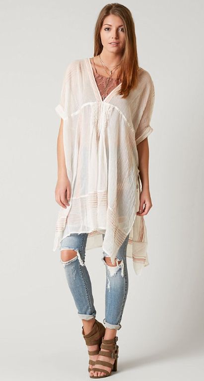 Free People The Great Escape Tunic Top - Women's Clothing | Buckle Tunic Tops Outfit, Womens Clothing Fashion, Buckle Top, Boho Tunic Tops, Great Escape, Estilo Denim, People Clothes, Free People Style, Free People Tunic