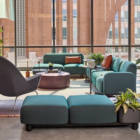 Form 🤝 function. Designed for flexibility and comfort, modular lounge systems from the Steelcase Ancillary Collection allow you to configure spaces in ways that best support your team without sacrificing aesthetics. Featuring Coalesse Ensemble from @coalesse, Season from @viccarbe, Angle from @boliacom, West Elm Work Boardwalk from @westelm and 9 Years from @bludot. Discover even more modular lounge systems at the link ➡️ bio. Product availability varies by region. Modular Lounge, Student Housing, Modular Lounges, Social Space, Blu Dot, Work Place, West Elm, Lounge, Interior Design